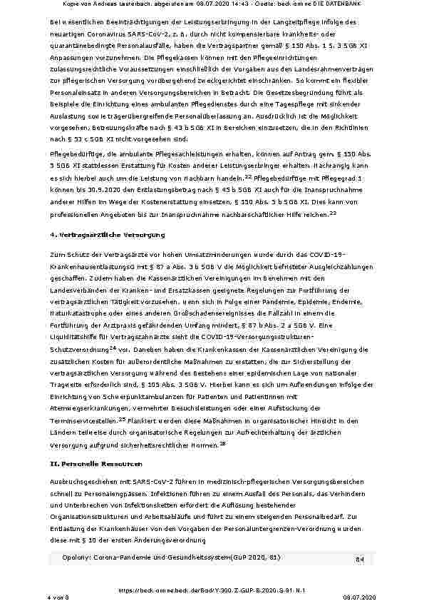 Vorschauseite 4: Corona-Pandemie und Gesundheitssystem