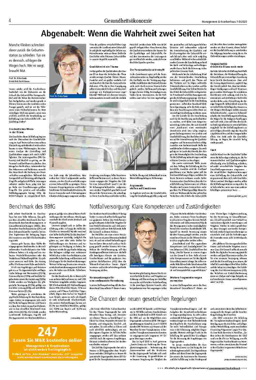 Vorschauseite 4: Post Corona – Was lernen wir und was bleibt Gesundheitsökonomie