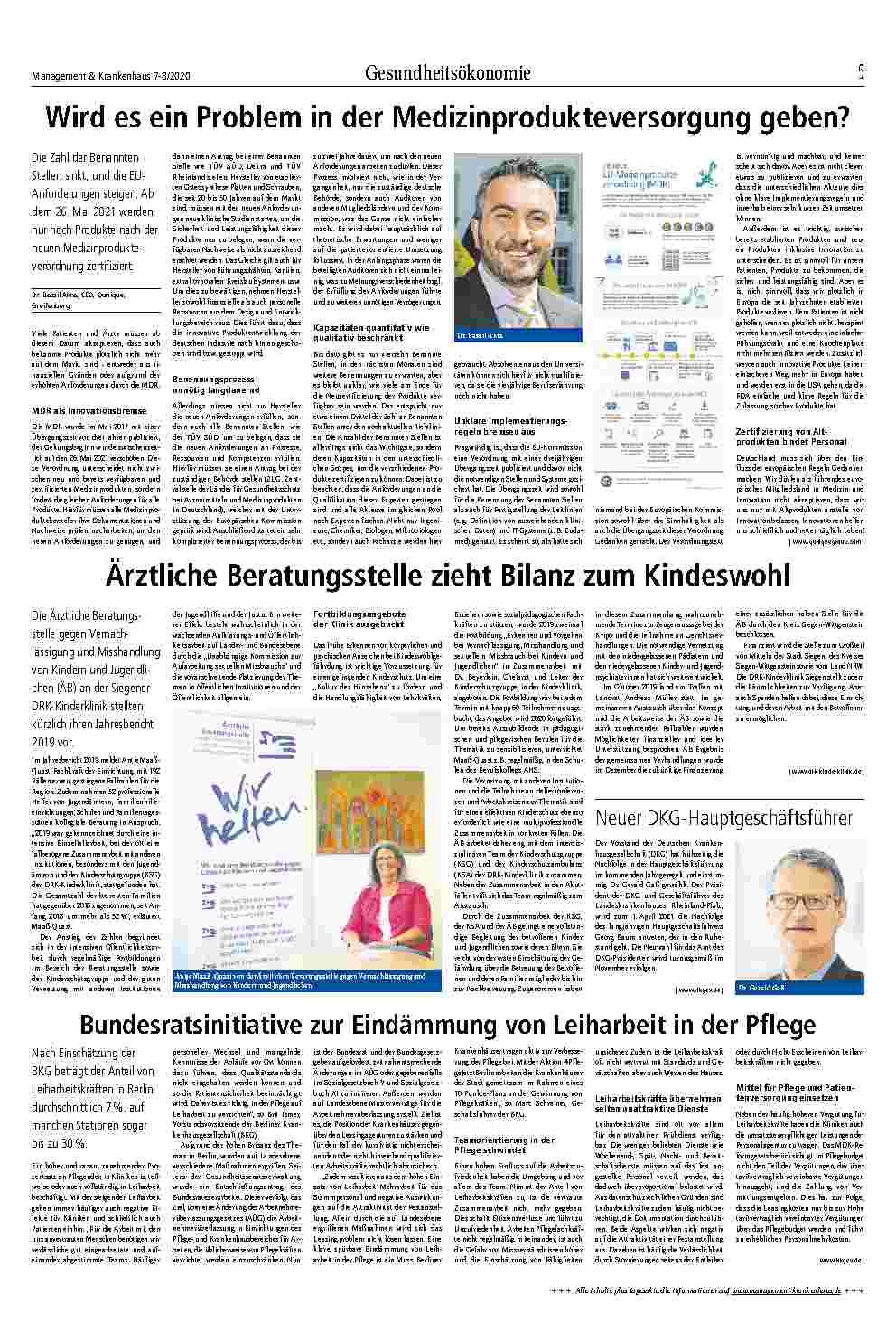 Vorschauseite 5: Post Corona – Was lernen wir und was bleibt Gesundheitsökonomie
