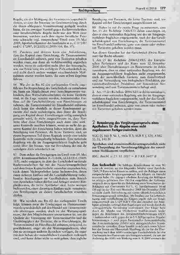 Vorschauseite 2: Regelungen zum Vertrieb von Tierarzneimitteln zum Schutz der öffentlichen Gesundheit