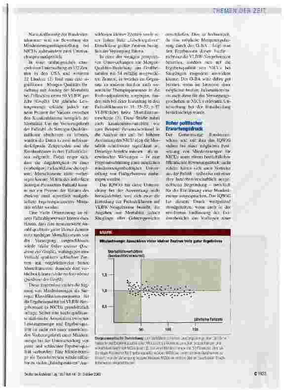Vorschauseite 2: Keine Evidenz für konkreten Schwellenwert