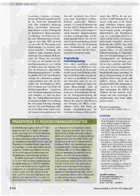 Vorschauseite 3: Keine Evidenz für konkreten Schwellenwert