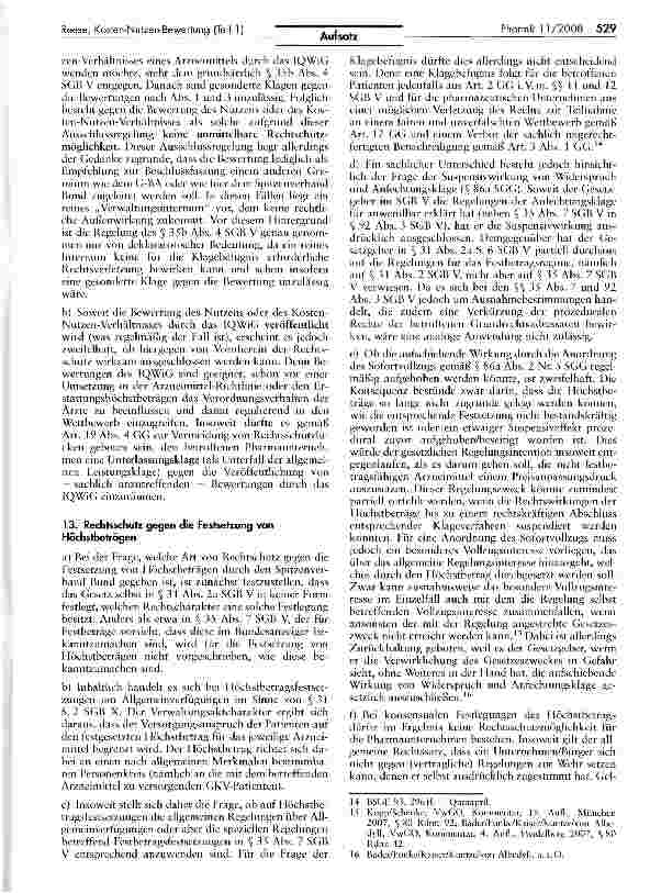Vorschauseite 5: Rechtsfragen der Kosten-Nutzen-Bewertung und Festsetzung von Erstattungshöchstbeträgen (Teil 2)*