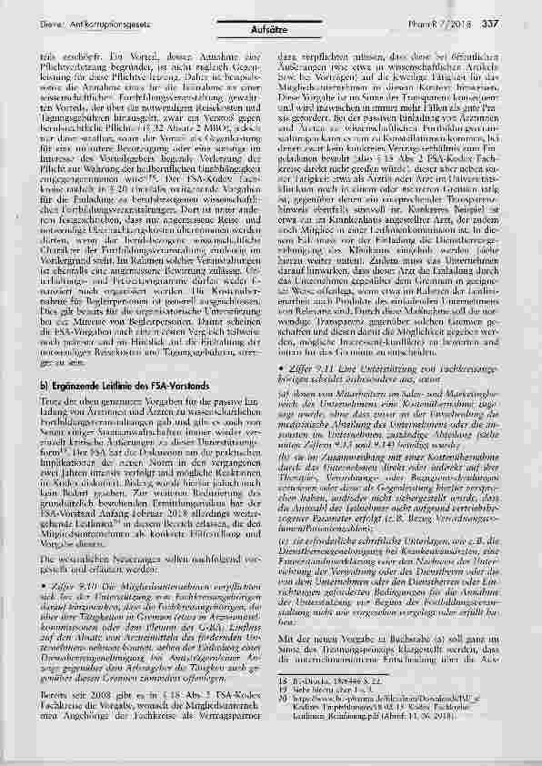 Vorschauseite 4: Zwei Jahre Antikorruptionsgesetz ein erstes Resümee aus Sicht der Freiwilligen Selbstkontrolle für die Arzneimittelindustrie e.V. (FSA)