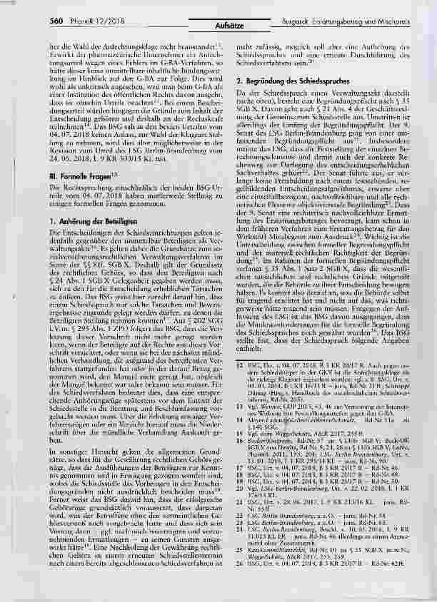 Vorschauseite 2: Der Erstattungsbetrag und insbesondere der Mischpreis in der Rechtsprechung des BSG