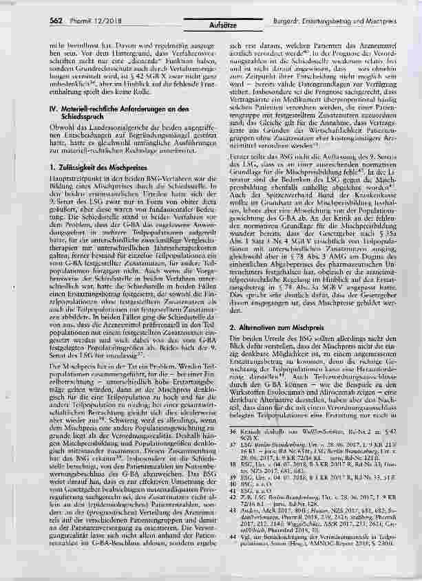 Vorschauseite 4: Der Erstattungsbetrag und insbesondere der Mischpreis in der Rechtsprechung des BSG