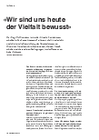 Vorschauseite 1: Wir sind uns heute der Vielfalt bewusst.