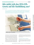 Vorschauseite 1: Wie wirkt sich das AÜG auf die Ausbildung aus?