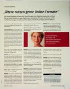 Vorschauseite 1: „Ältere nutzen gerne Online-Formate.“