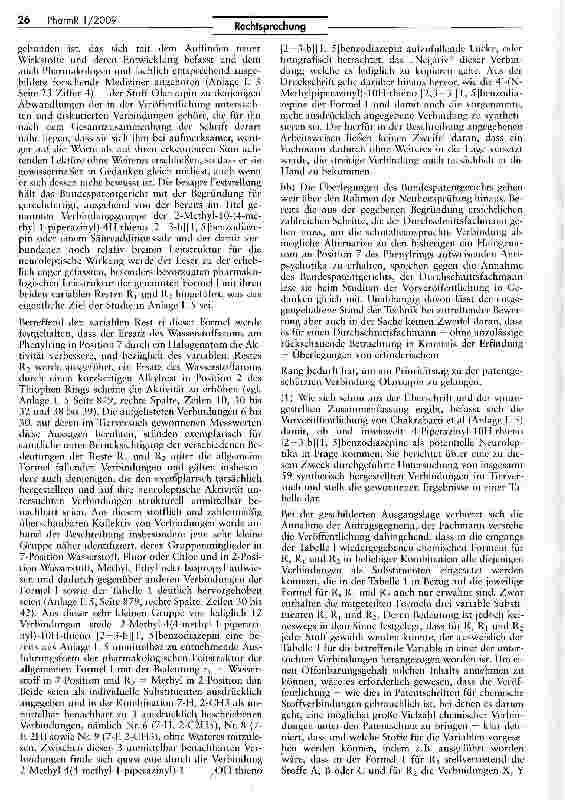 Vorschauseite 6: Patentrechtlicher Unterlassungsanspruch gemäß § 940 ZPO (Olanzapin)
