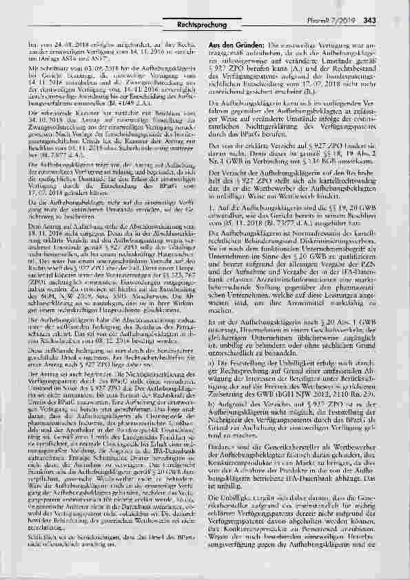 Vorschauseite 3: Patentverletzung Schutzfähigkeit der Erfindung BGB §§ 134, 314 I; GWB ZPO § 927; PatG § 4