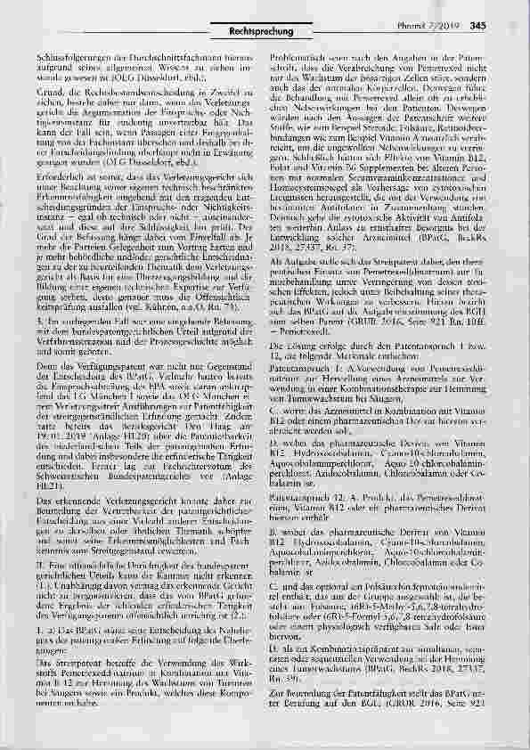 Vorschauseite 5: Patentverletzung Schutzfähigkeit der Erfindung BGB §§ 134, 314 I; GWB ZPO § 927; PatG § 4
