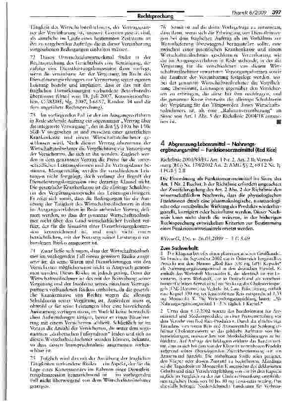 Vorschauseite 1: Abgrenzung Lebensmittel - Nahrungs-ergänzungsmittel - Funktionsarzneimittel (Red Rice)