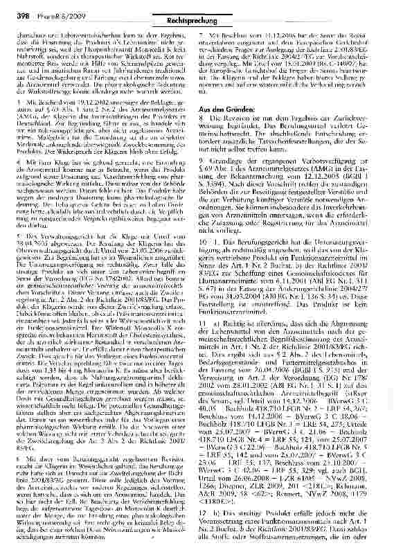 Vorschauseite 2: Abgrenzung Lebensmittel - Nahrungs-ergänzungsmittel - Funktionsarzneimittel (Red Rice)