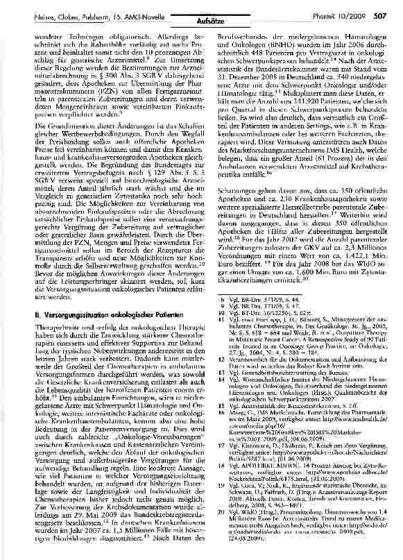 Vorschauseite 2: Das Gesetz zur Änderung arzneimittelrechtlicher Vorschriften und seine Folgen für die Vergütung von Fertigarzneimitteln in parenteralen Zubereitungen