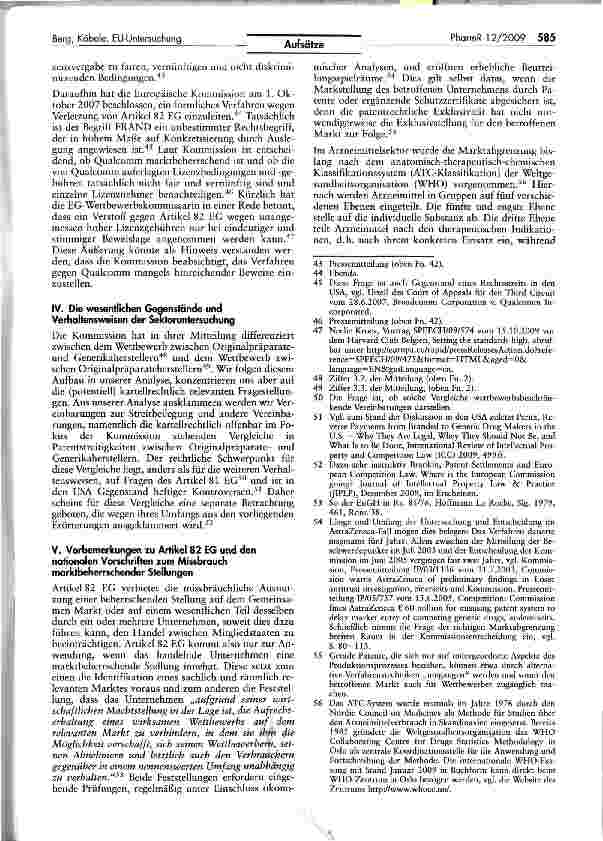 Vorschauseite 5: Grenzen kartellrechtmäßigen Handelns nach der EU-Untersuchung des Arzneimittelsektors - Risiken und Chancen für betroffene Unternehmen -