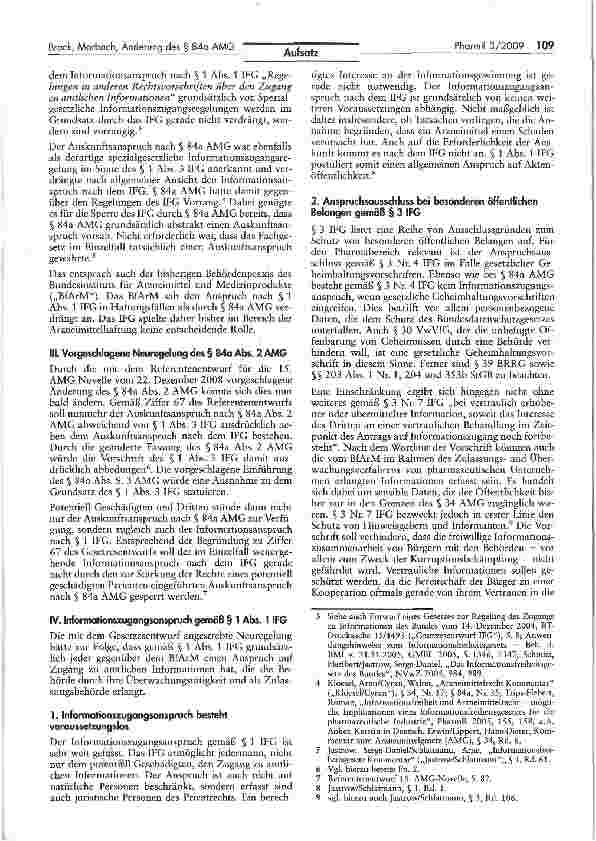 Vorschauseite 2: Die geplante Änderung des § 84a AMG