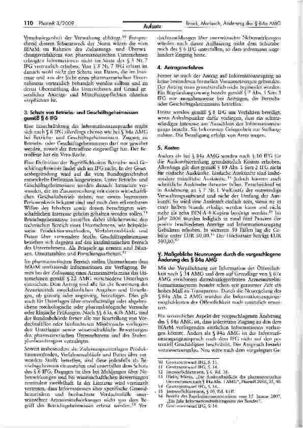 Vorschauseite 3: Die geplante Änderung des § 84a AMG