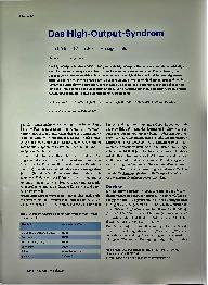 Vorschauseite 1: Das High-Output-Syndrom: Überblick und Aspekte des Managements