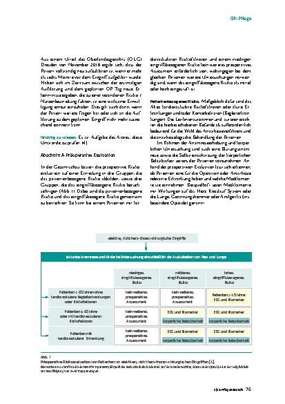 Vorschauseite 3: Risiken minimieren Präoperative Evaluation erwachsener Patienten vor elektiven, nicht herz-thorax-chirurgischen Eingriffen