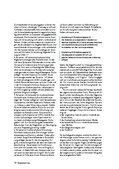 Vorschauseite 4: Risiken minimieren Präoperative Evaluation erwachsener Patienten vor elektiven, nicht herz-thorax-chirurgischen Eingriffen
