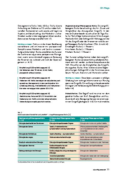 Vorschauseite 5: Risiken minimieren Präoperative Evaluation erwachsener Patienten vor elektiven, nicht herz-thorax-chirurgischen Eingriffen