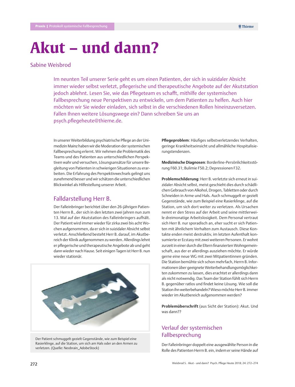 Vorschauseite 1: Akut – und dann?