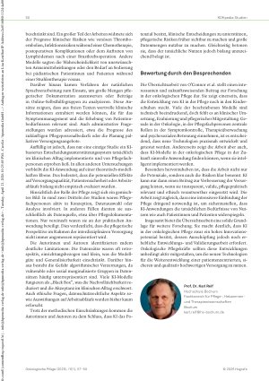 Vorschauseite 2: Künstliche Intelligenz in der onkologischen Pflege: Chancen, Forschungsstand und Herausforderungen