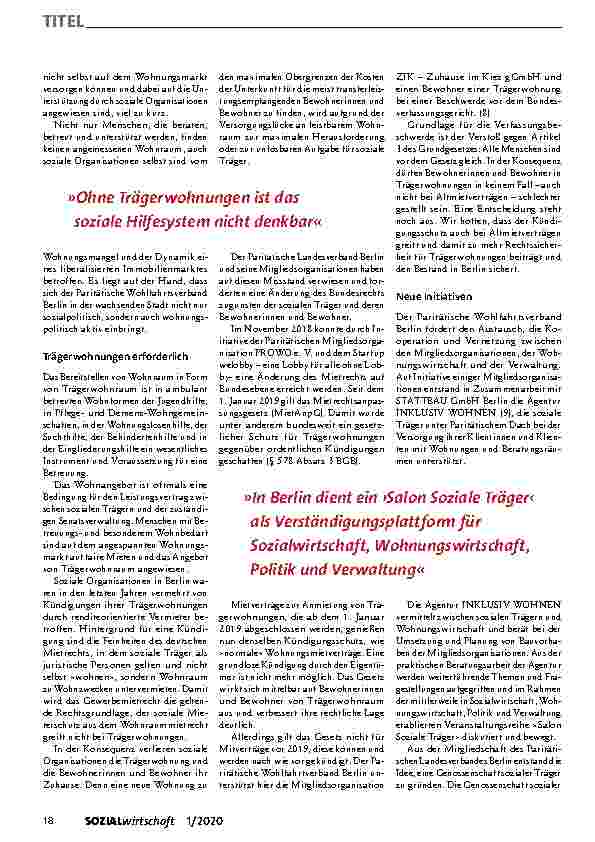 Vorschauseite 2: Lobby für Menschen ohne Lobby