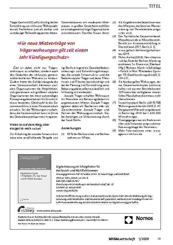 Vorschauseite 3: Lobby für Menschen ohne Lobby