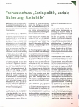Vorschauseite 1: Fachausschuss „Sozialpolitik, soziale Sicherung, Sozialhilfe“