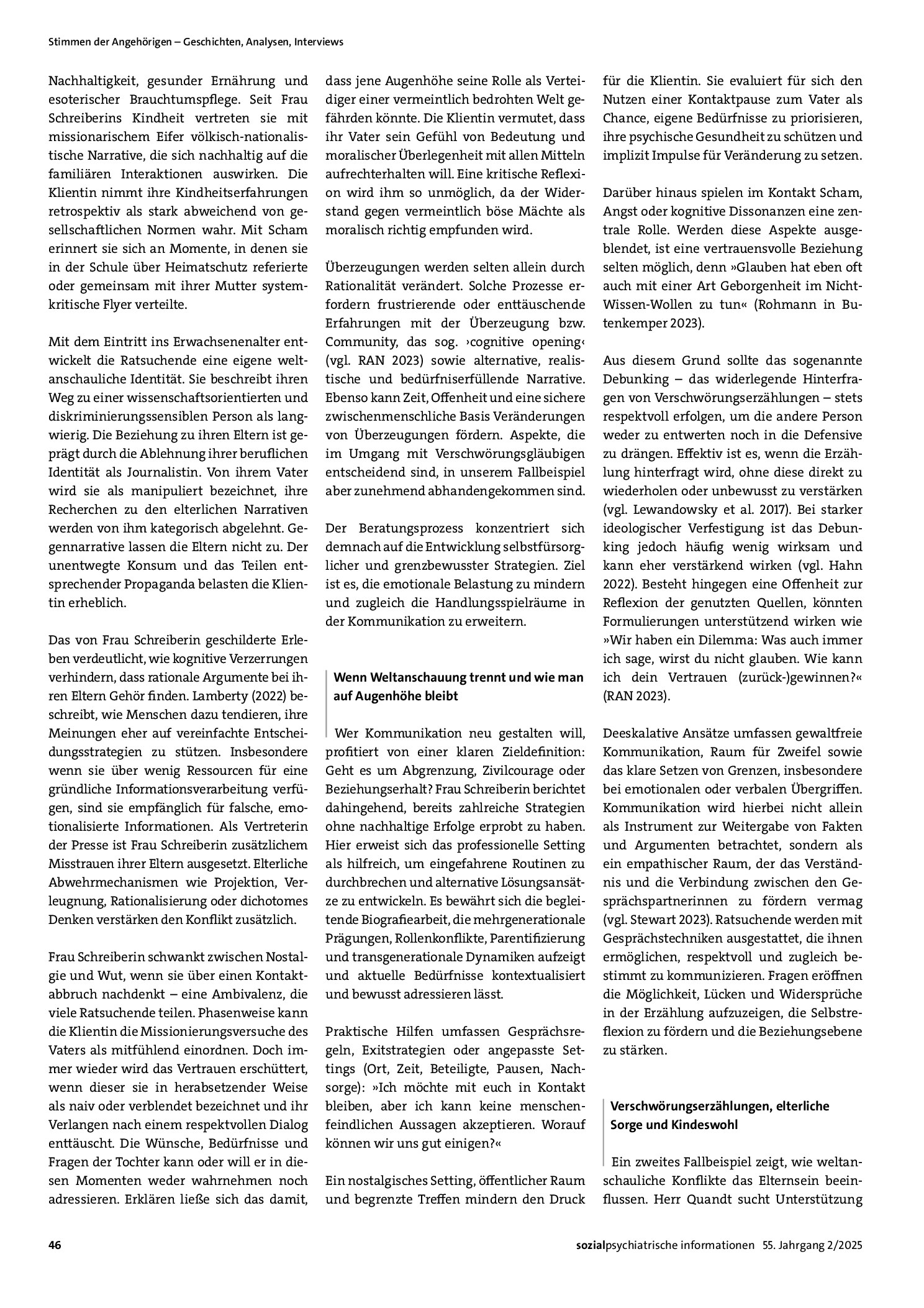 Vorschauseite 2: Somebody that I Used to Know. Wenn Angehörige von Verschwörungsgläubigen Unterstützung suchen