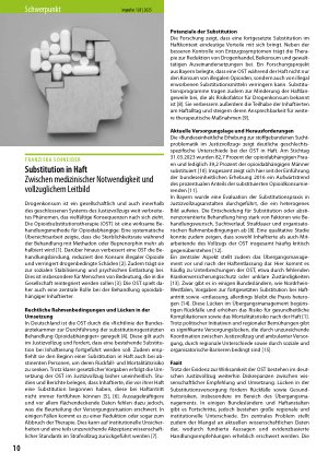 Vorschauseite 1: Substitution in Haft Zwischen medizinischer Notwendigkeit und vollzuglichem Leitbild