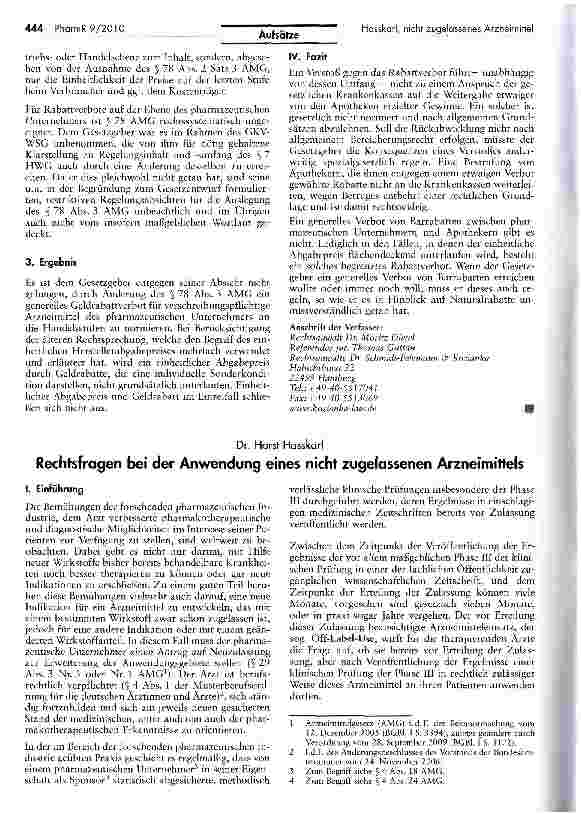 Vorschauseite 5: Betrügt ein Apotheker die gesetzlichen Krankenkassen, wenn er Rabatte nicht weitergibt?