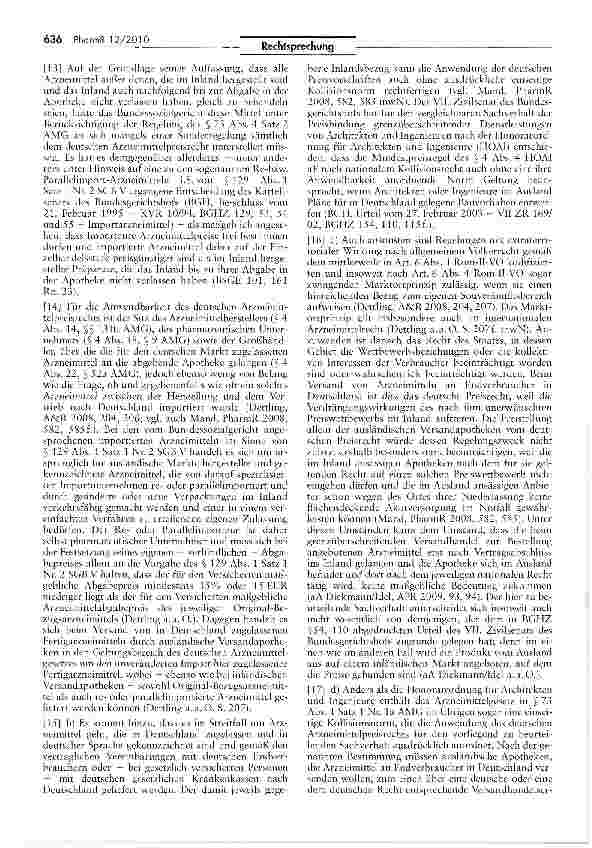 Vorschauseite 3: Verstoß gegen Arzneimittelpreisrecht durch Bonussystem