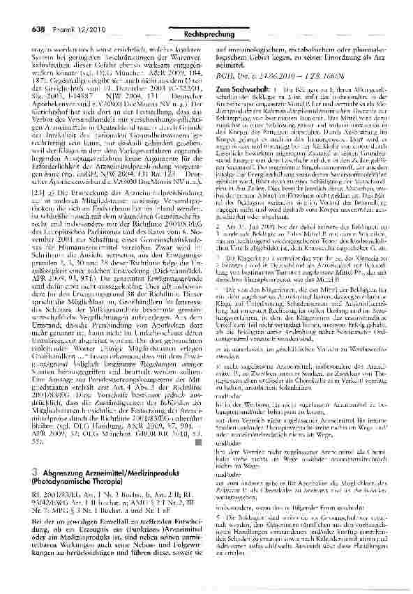 Vorschauseite 5: Verstoß gegen Arzneimittelpreisrecht durch Bonussystem