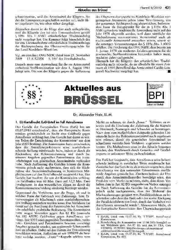 Vorschauseite 5: Jede Änderung des Anteils pflanzlicher Extrakte oder des Exktraktionsverfahrens stellt eine Wirkstoffänderung dar, die in der Regel eine Neuzulassung erfordertAMG §§ 29 III 1 Nr.…