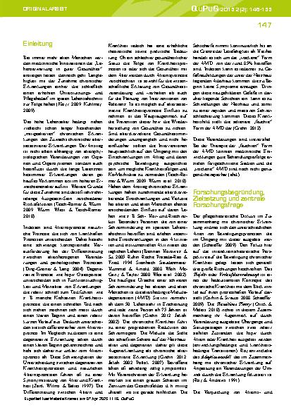 Vorschauseite 2: „Aus einem anderen Blickwinkel betrachten“ Der Umgang mit chronischer altersassoziierter Erkrankung am Beispiel der altersbedingten Makuladegeneration
