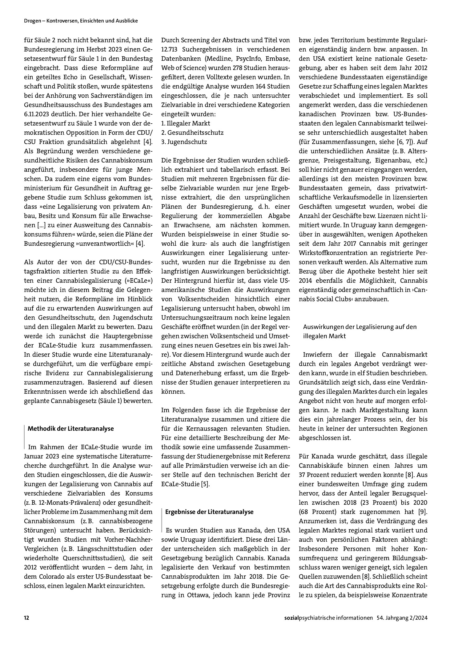Vorschauseite 2: Bewertung des Cannabisgesetzes aus einer Public-Health-Perspektive