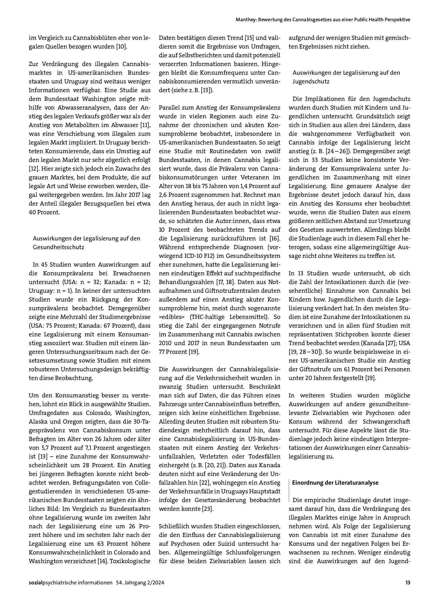 Vorschauseite 3: Bewertung des Cannabisgesetzes aus einer Public-Health-Perspektive