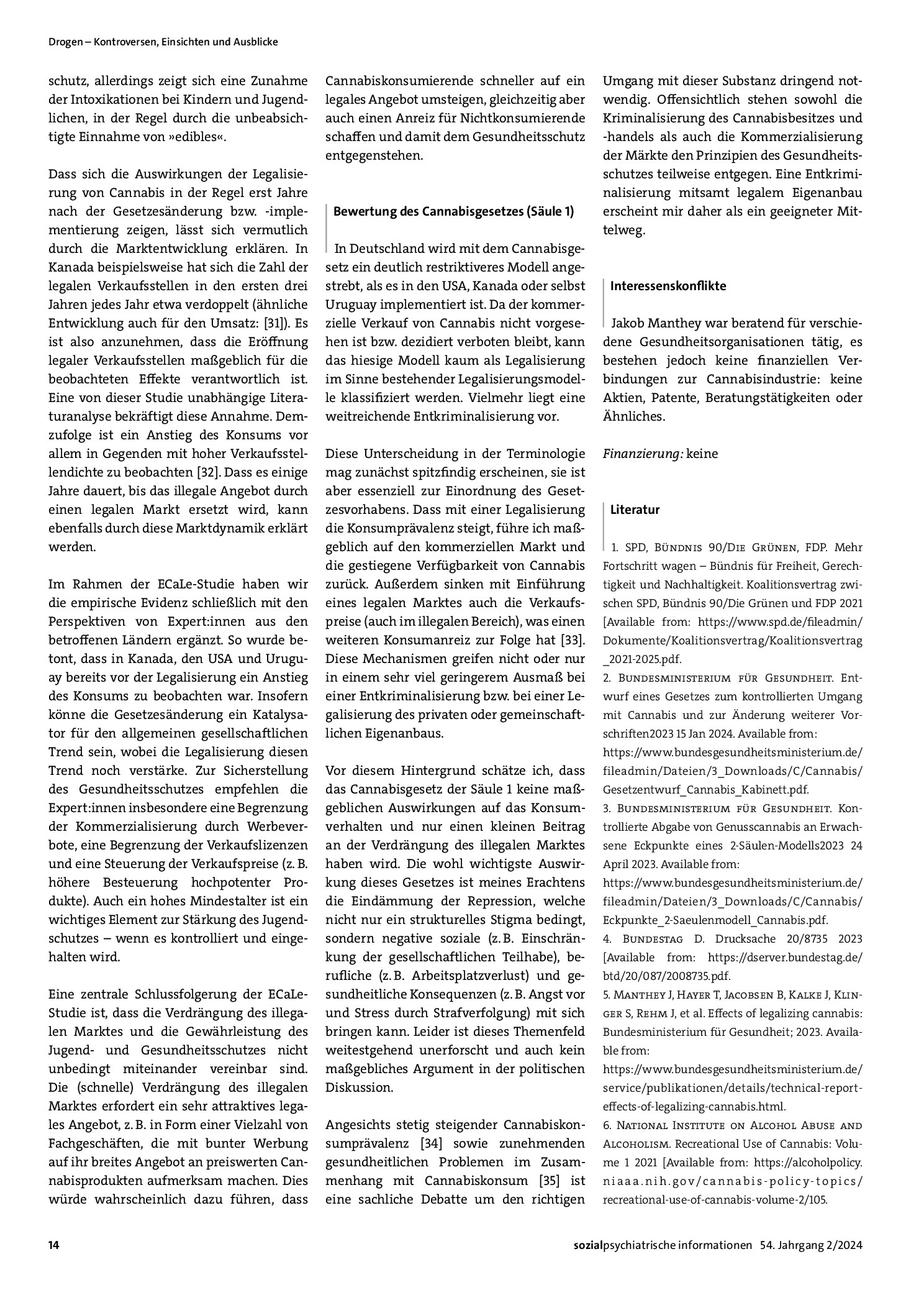 Vorschauseite 4: Bewertung des Cannabisgesetzes aus einer Public-Health-Perspektive