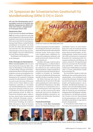 Vorschauseite 1: 24. Symposium der Schweizerischen Gesellschaft für Wundbehandlung (SAfW D-CH) in Zürich