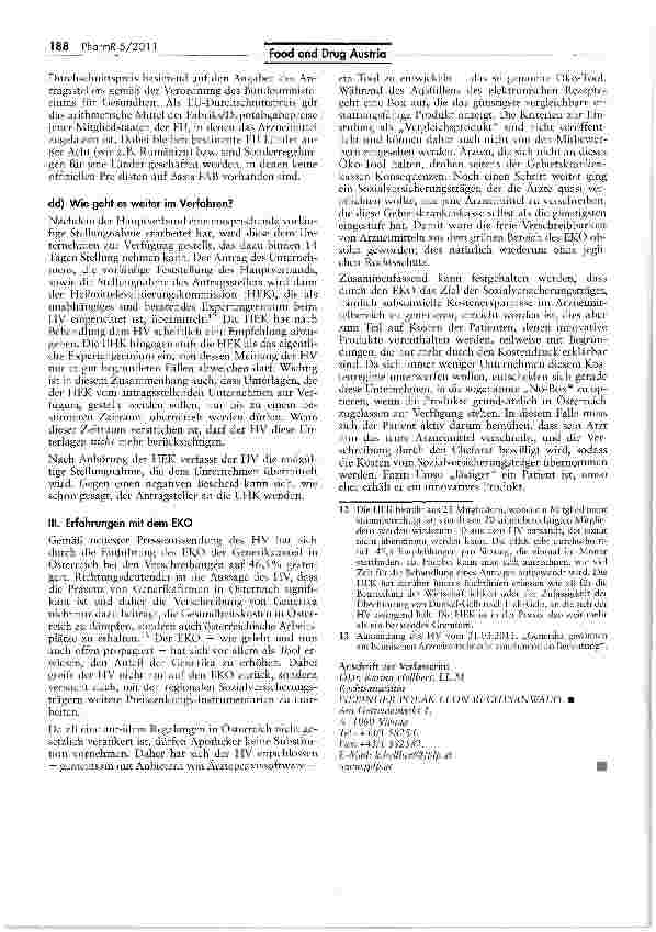 Vorschauseite 4: Ein Boxenstopp der anderen Art - Die Beurteilung der Erstattungsfähigkeit nach österreichischem Sozialversicherungsrecht