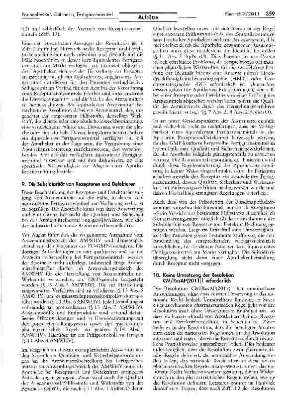 Vorschauseite 4: Rezeptur, Defektur und Fertigarzneimittel