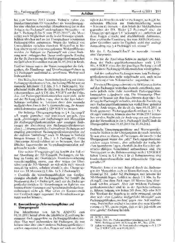 Vorschauseite 4: Die Packungsgrößenverordnung nach dem AMNOG