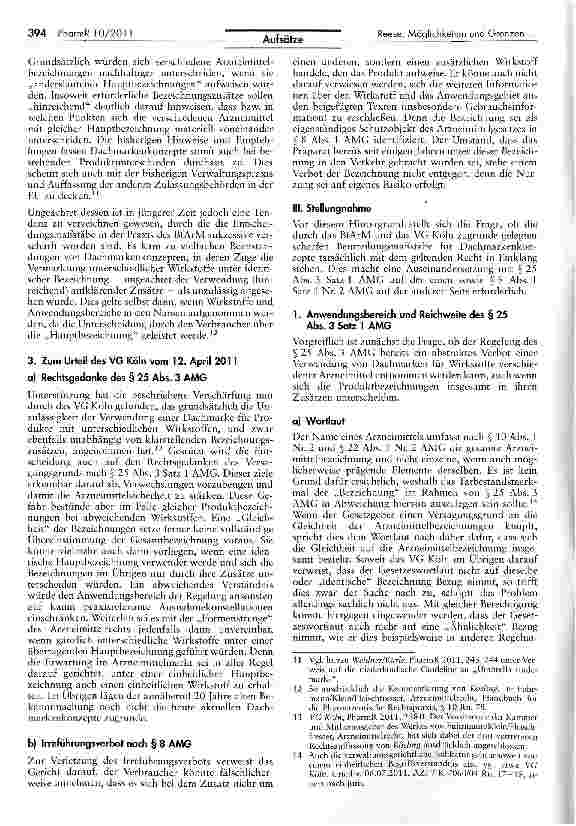 Vorschauseite 3: Möglichkeiten und Grenzen der Verwendung von Dachmarken im Arzneimittelbereich