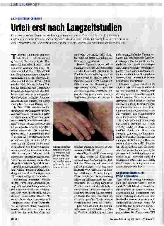 Vorschauseite 1: Urteil erst nach Langzeitstudien