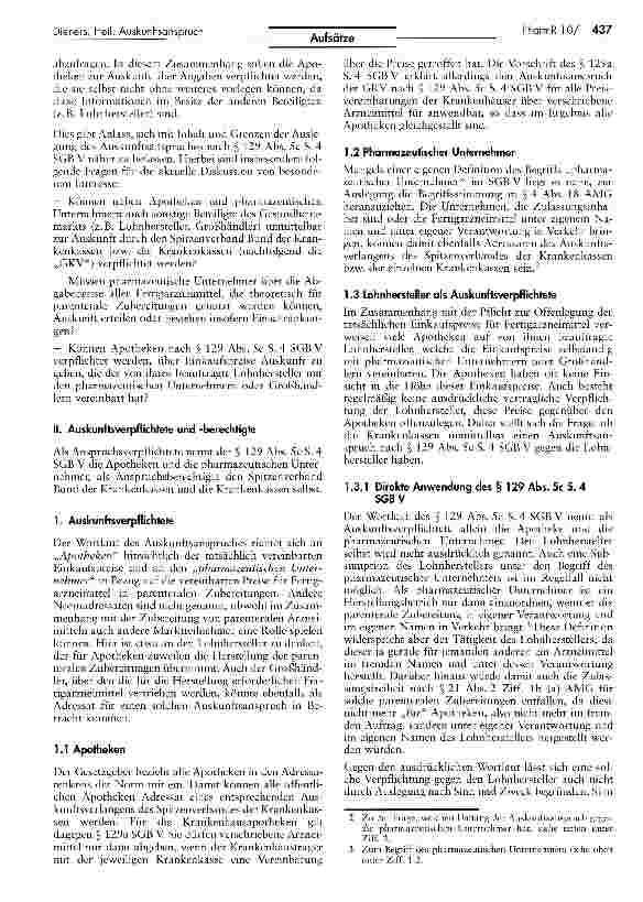 Vorschauseite 2: Reichweite und Inhalt des neuen Auskunftsanspruchs der Krankenkassen nach § 129 Abs. 5c S. 4 SGB V