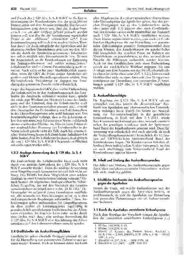 Vorschauseite 3: Reichweite und Inhalt des neuen Auskunftsanspruchs der Krankenkassen nach § 129 Abs. 5c S. 4 SGB V