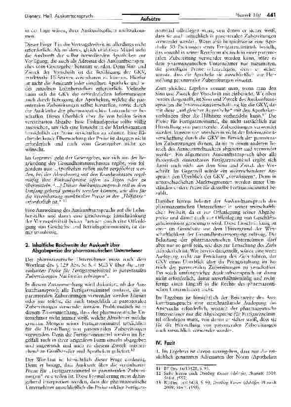 Vorschauseite 6: Reichweite und Inhalt des neuen Auskunftsanspruchs der Krankenkassen nach § 129 Abs. 5c S. 4 SGB V